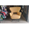 FAUTEUIL CONTEMPORAIN- JAUNE - PIED MÉTAL 