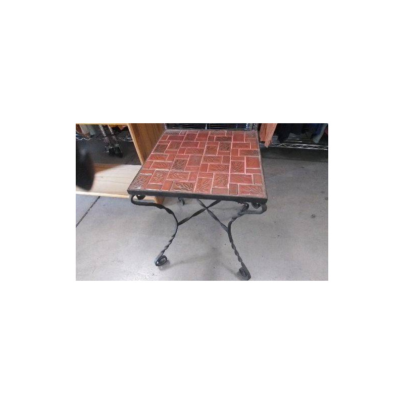 PORTE POT CERAMIQUE- PIED FER