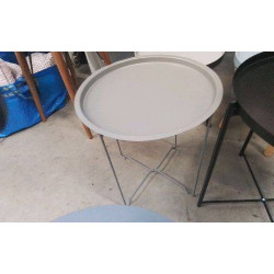 TABLE D\'APPOINT RONDE GRISE 