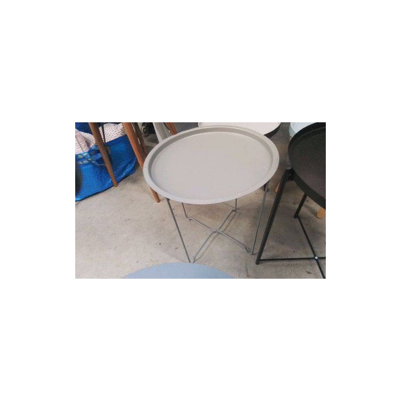 TABLE D\'APPOINT RONDE GRISE 