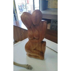 DECO STATUETTE BOIS COUPLE