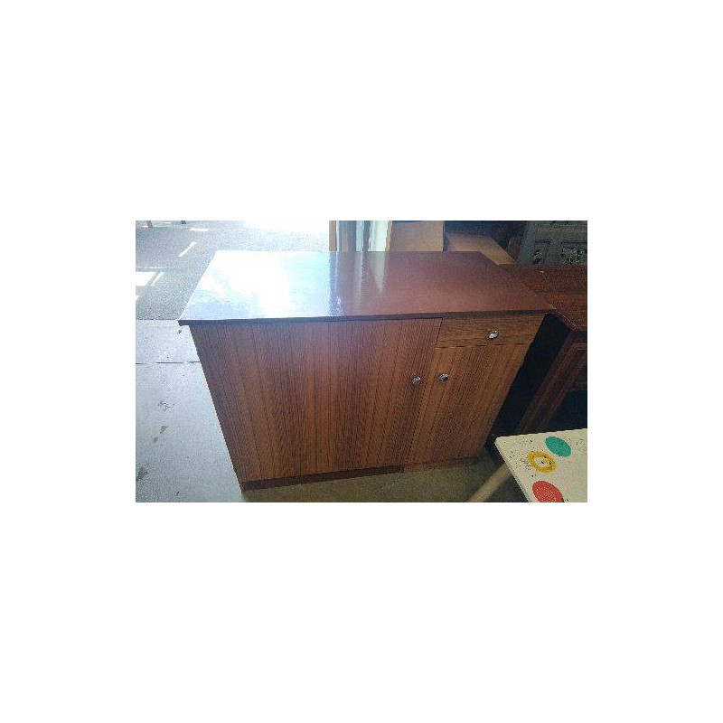 MEUBLE MARRON 2 PORTES 1 TIROIR