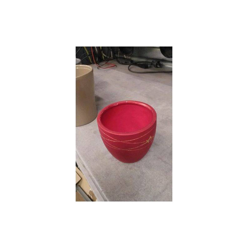 CACHE POT PM R9UGE PAILLETÉ 