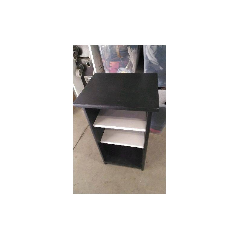 MEUBLE ETAGERE NOIR BLANC 