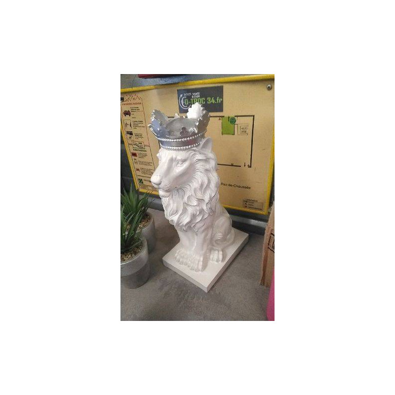 DECO STATUETTE LION RESINE - 37CM