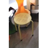 TABOURET JAUNE METAL 