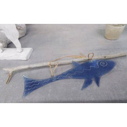 DECO POISSON- SUSPENDU - BLEU
