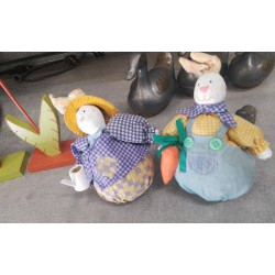 DECO LAPIN FERMIER - TISSU