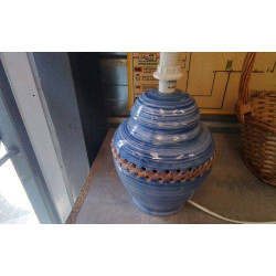 PIED DE LAMPE BLEU/ TRESSE