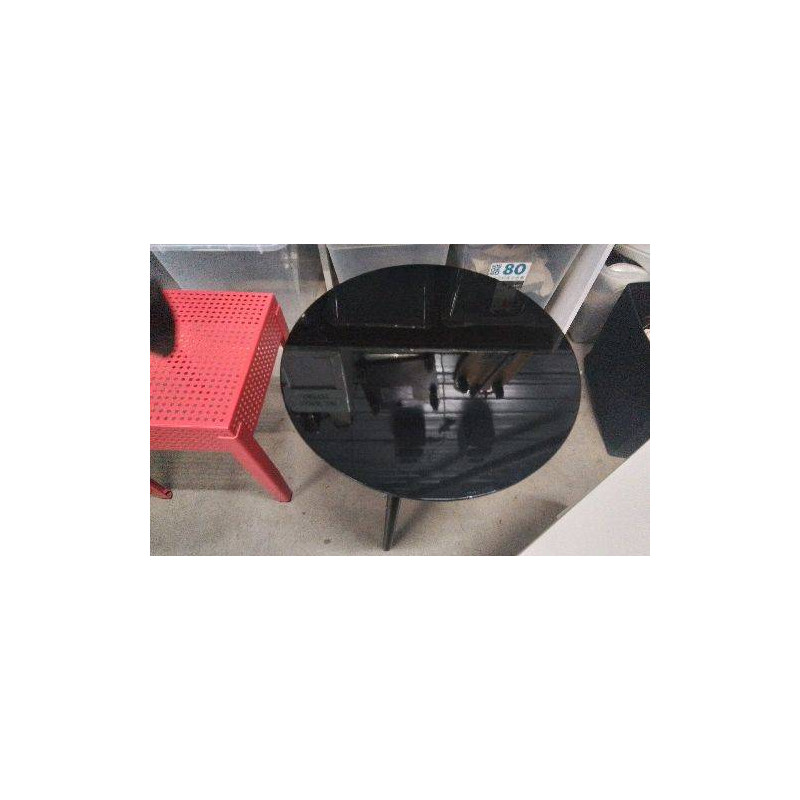 TABLE BASSE RONDE NOIR / TRIPOD - EN L’ETAT