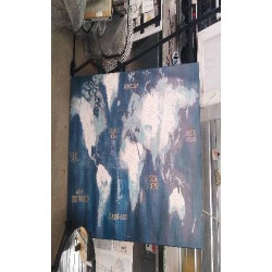 DECO TOILE PLANISPHÈRE XL