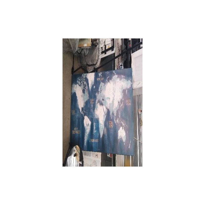 DECO TOILE PLANISPHÈRE XL