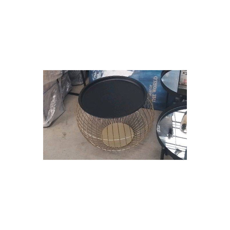 TABLE BASSE BOULE DOREE