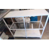 CONSOLE BLANCHE / METAL VERRE