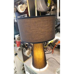 LAMPE A POSER TISSU NOIR-...