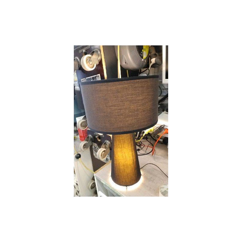 LAMPE A POSER TISSU NOIR- DOMODEKO