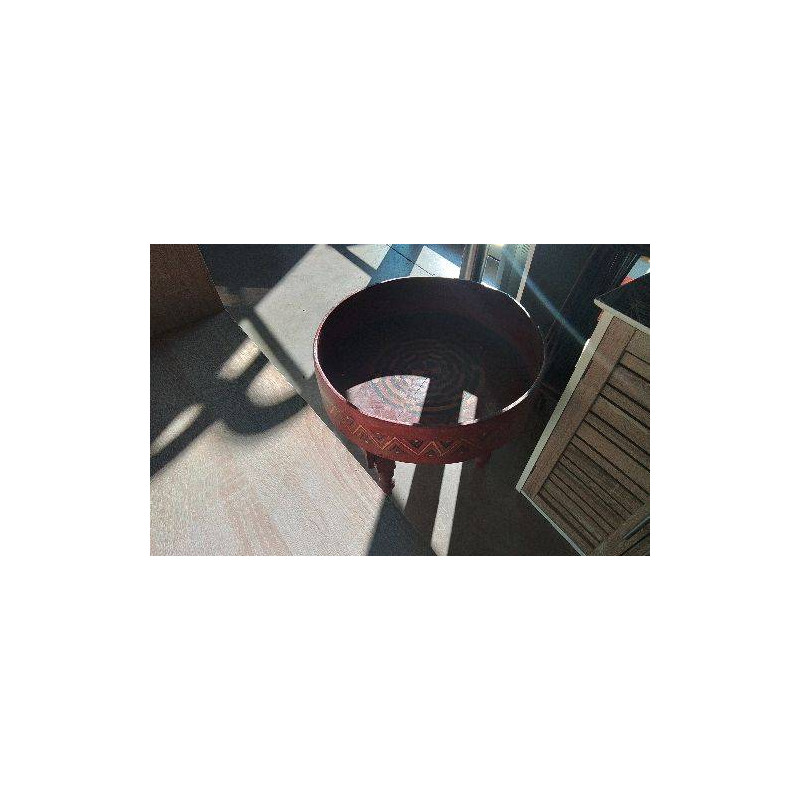 TABLE BASSE RONDE - STYLE ORIENTAL 