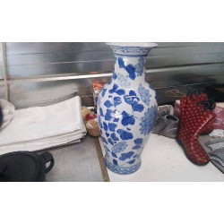 VASE GM - FLEURS BLEUES