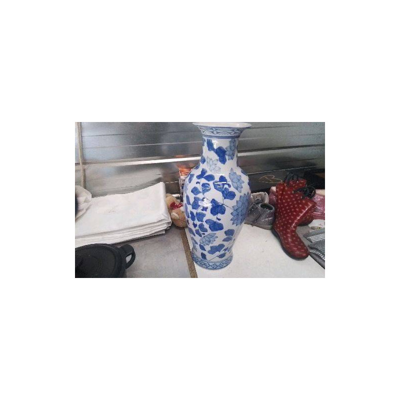 VASE GM - FLEURS BLEUES