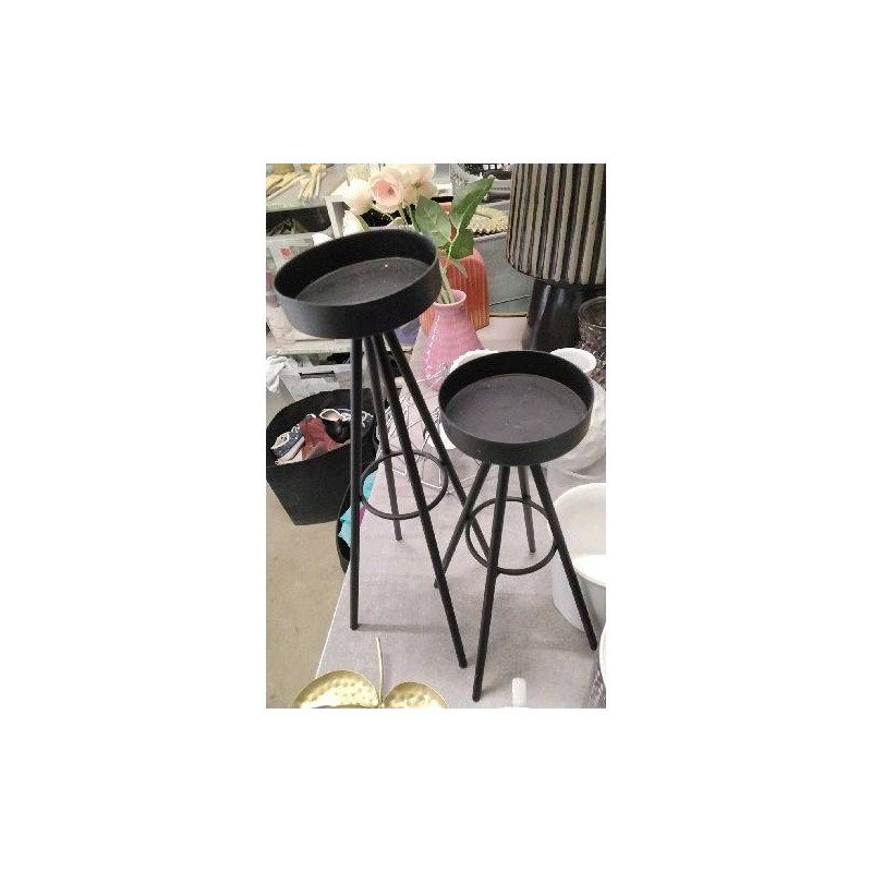 PORTE BOUGIE NOIR HAUT