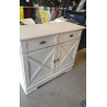 MEUBLE ECRU 2 PORTES 2 TIROIRS 