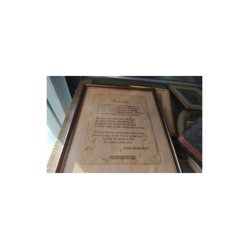 CADRE POEME - RIMBAUD / VINTAGE