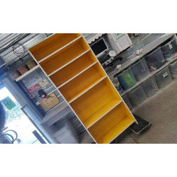 ETAGERE BIBLIOTHEQUE JAUNE 