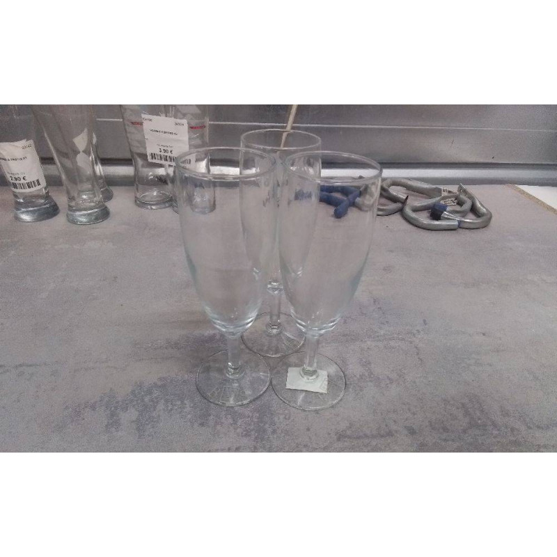 FLUTE A CHAMPAGNE X3