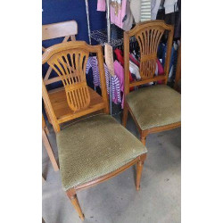 CHAISE BOIS TISSU - EN L’ETAT