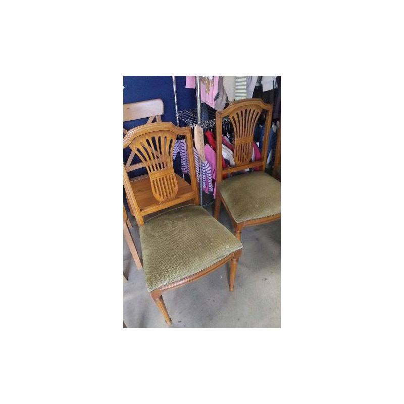 CHAISE BOIS TISSU - EN L’ETAT