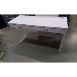 BUREAU BLANC 2 TIROIRS