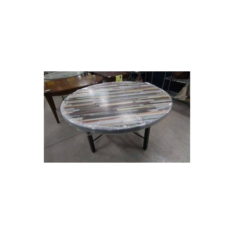 TABLE RONDE STYLE INDUSTRIEL/ DIAM 152CM