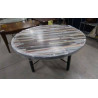 TABLE RONDE STYLE INDUSTRIEL/ DIAM 152CM