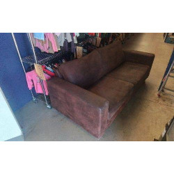 CANAPE MARRON 3 PLACES...