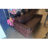 CANAPE MARRON 3 PLACES EFFET VIEILLI 