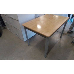 TABLE BOIS / METAL 119X79CM