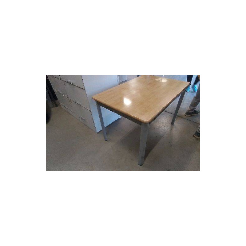 TABLE BOIS / METAL 119X79CM