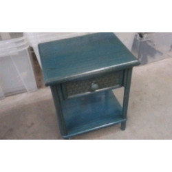 CHEVET ROTIN - 1 TIROIR