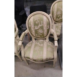 FAUTEUIL MEDAILLON BOIS...