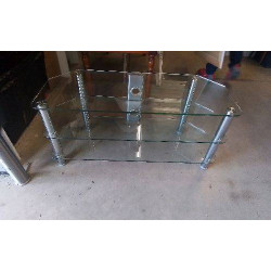 MEUBLE TELE VERRE 3 NIVEAUX 