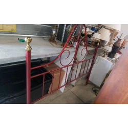 TETE DE LIT FER ROUGE 1M60