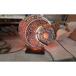 LAMPE ORANGE MOSAIQUE 