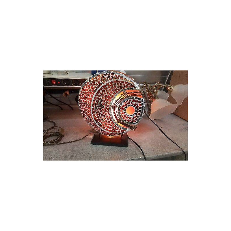 LAMPE ORANGE MOSAIQUE 