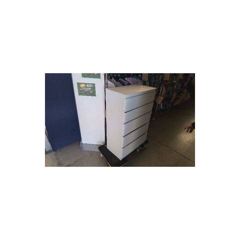 COMMODE BLANCHE 5 TIROIRS