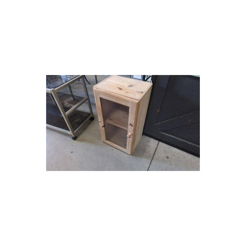 MEUBLE PIN A SUSPENDRE 1 PORTE VITREE 