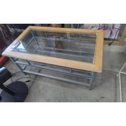 TABLE BASSE FER BOIS ET...