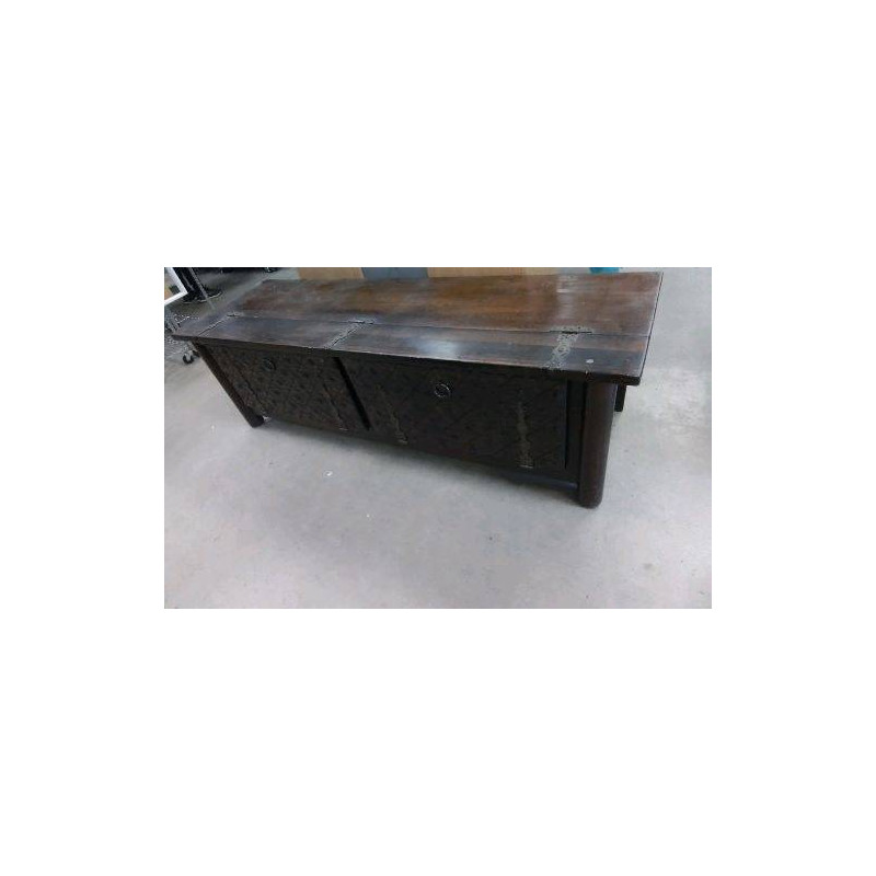COFFRE BOIS FER XXL 200X62 HAUT 60 CM