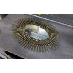 MIROIR OVALE ROTIN EN LETAT 