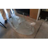 TABLE BASSE VERRE OVALE 