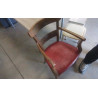 FAUTEUIL BOIS ASSISE ROUGE